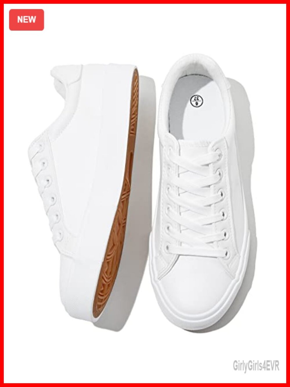 Women's PU Leather Tennis Shoes Water Resistant Slip Resistant Casual Sneakers